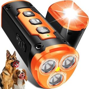 1-Touch Dog Bark Deterrent Devices with 3 Sonic Heads